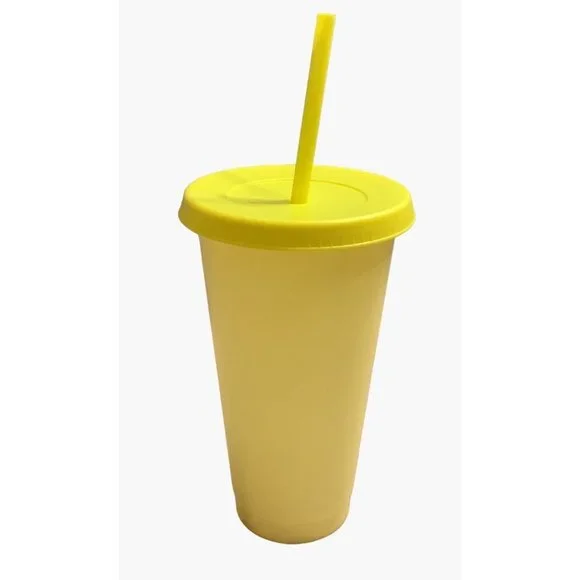 3 Buc-ee's Bucee's Tumbler 25oz Color Changing Cup Lid Straw Pink Green Yellow - Picture 10 of 12